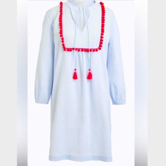 J. Crew Factory Dresses & Skirts - JCREW FACTORY Pom-pom Tunic Cover-up